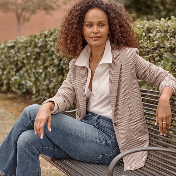 Evereve x Z Supply Anna Plaid Blazer - Picture 5 of 8